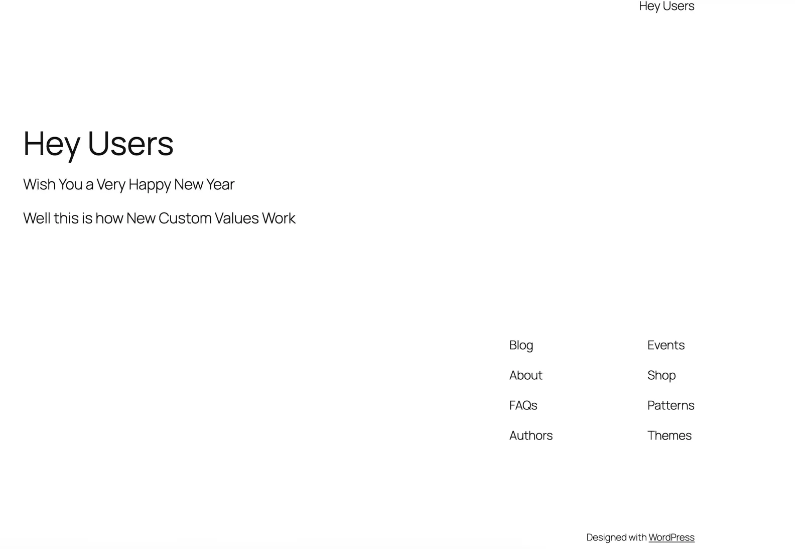 Rendering dinamico dei Valori Personalizzati in WordPress