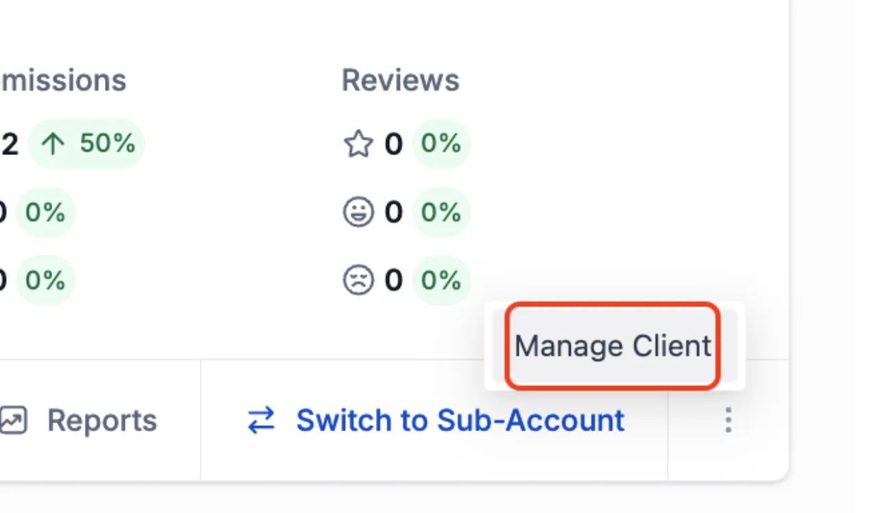 Screenshot Gestisci Cliente