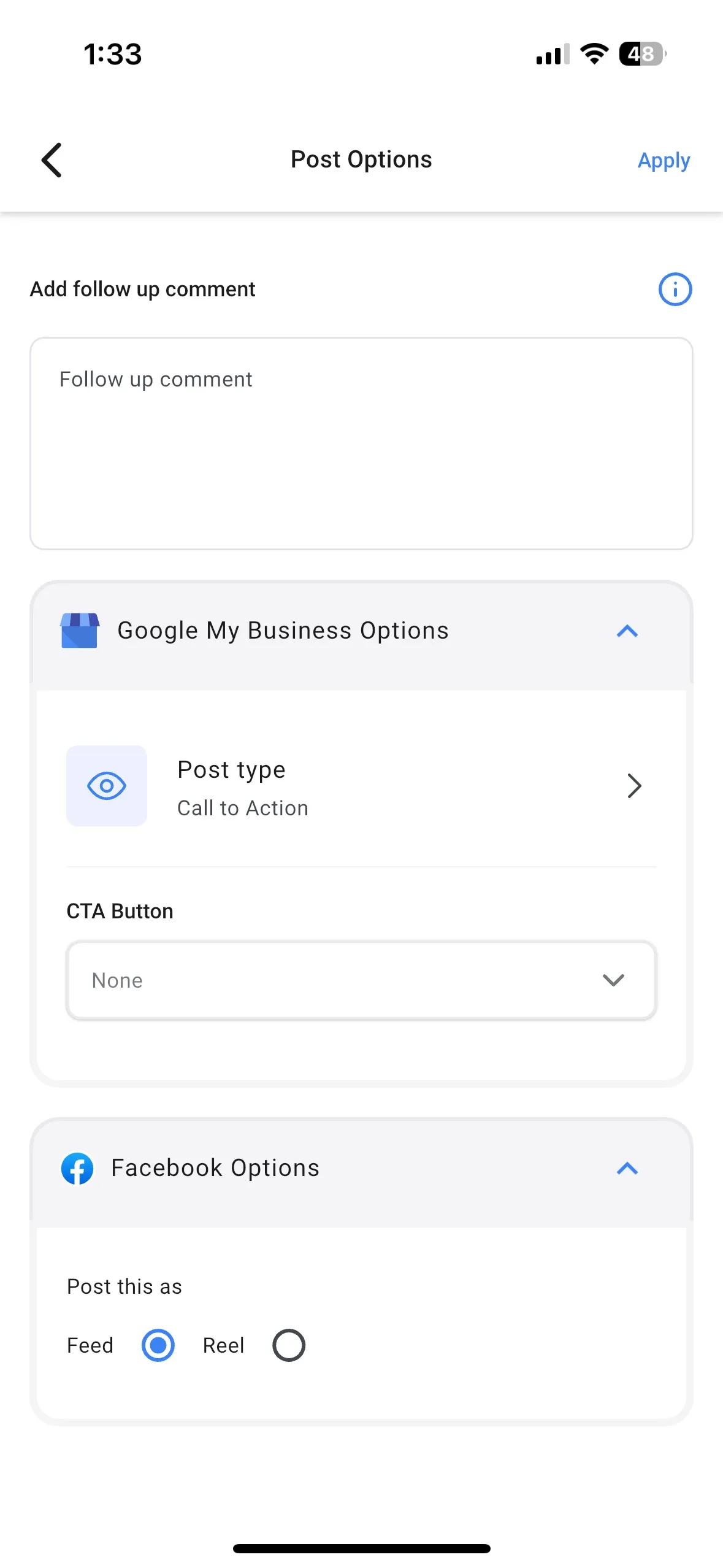 crea - personalizza post
