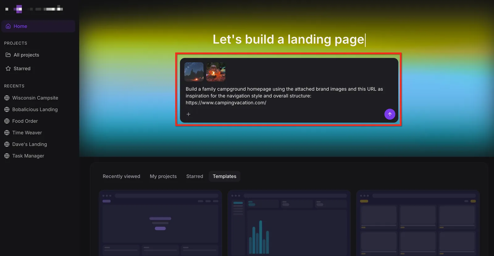 Inserimento prompt in AI Studio