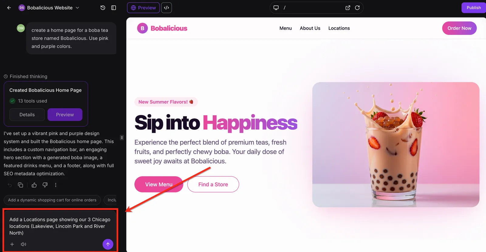 Modifica e perfezionamento del progetto in AI Studio