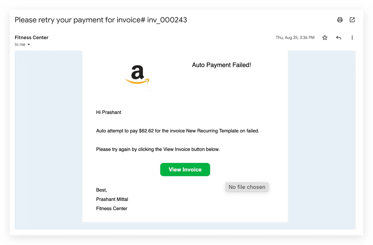 Cliente finale — pagamento automatico fallito per modello ricorrente