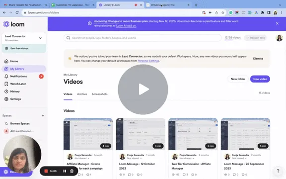 Video dimostrativo Content AI in Funnel e Siti
