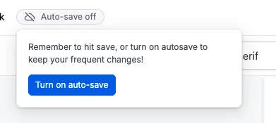 Toggle del Salvataggio Automatico nell'editor del blog