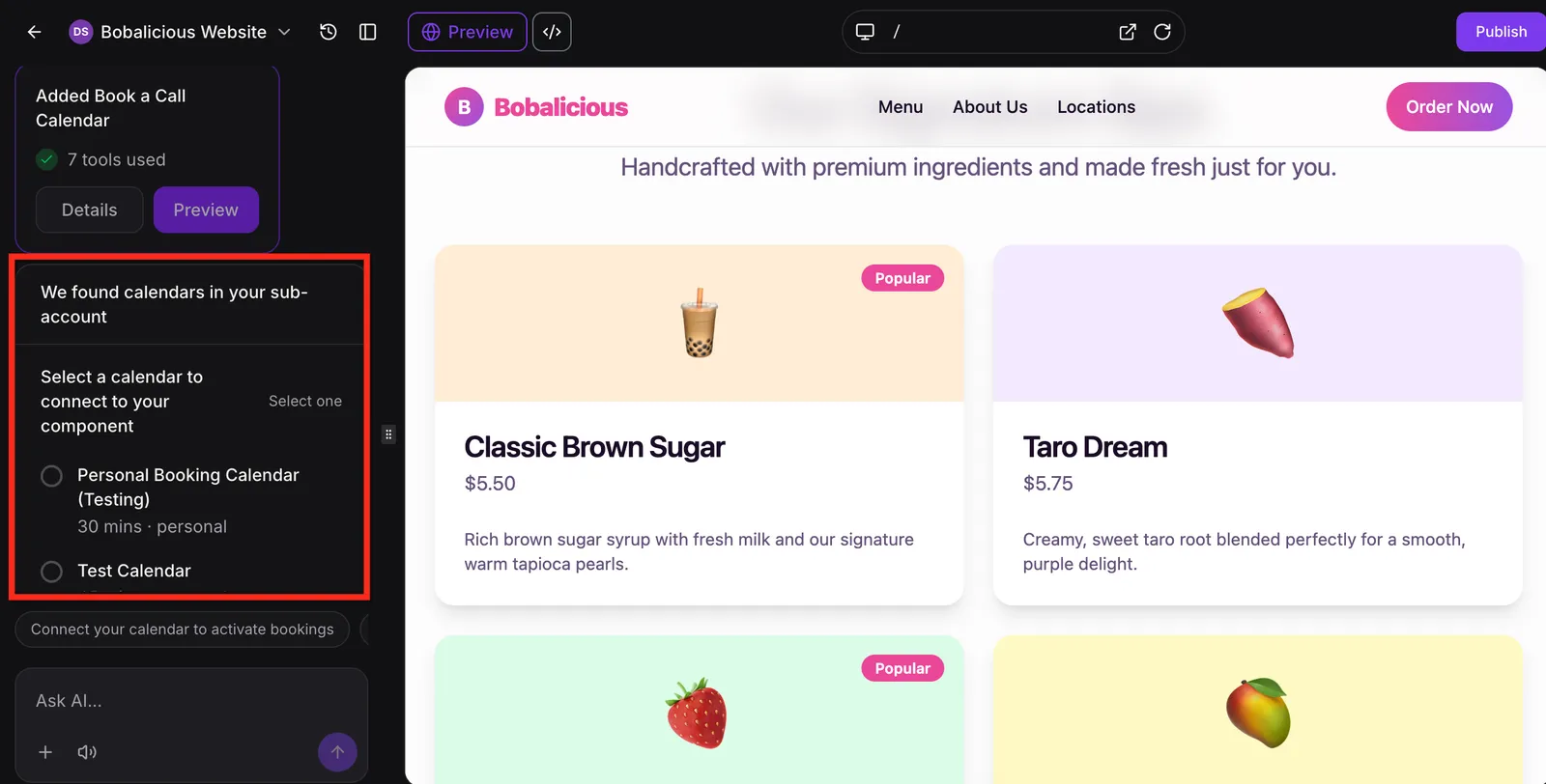 Integrazione calendario in AI Studio