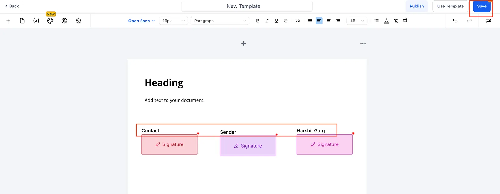 Opzioni assegnazione campi mittente nel Workflow