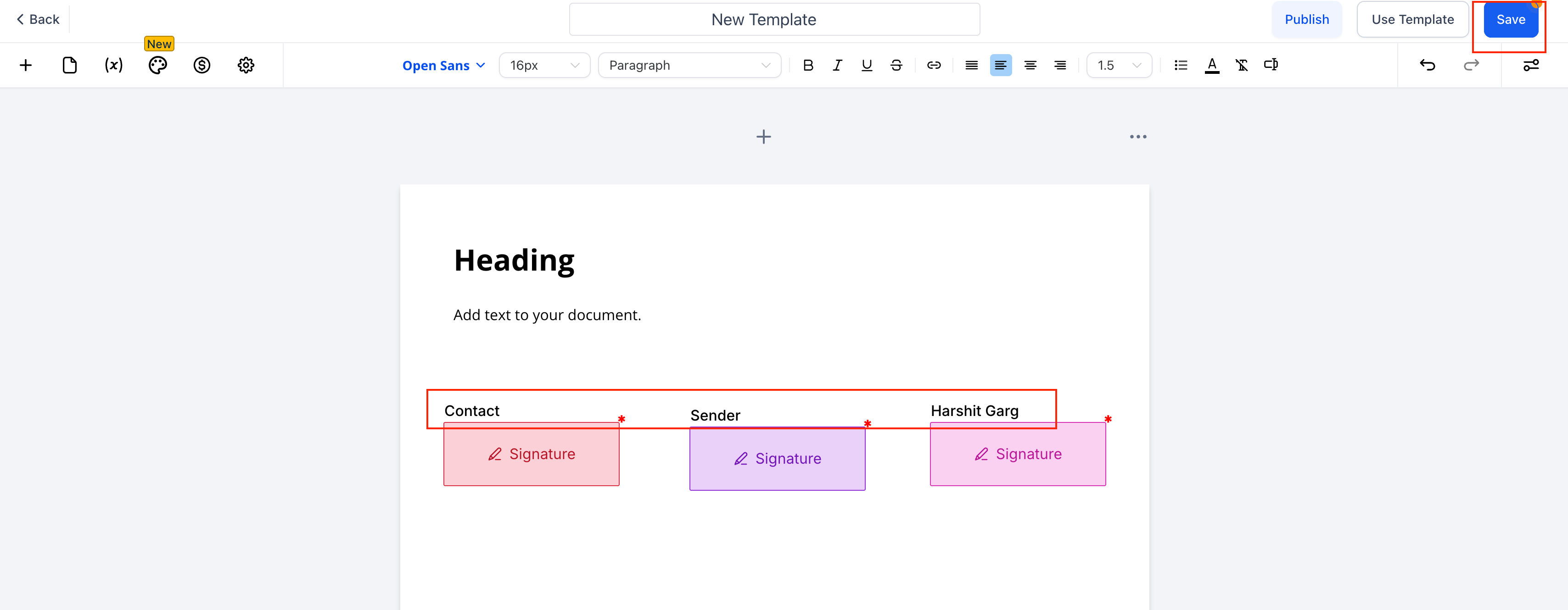 Opzioni assegnazione campi mittente nel Workflow