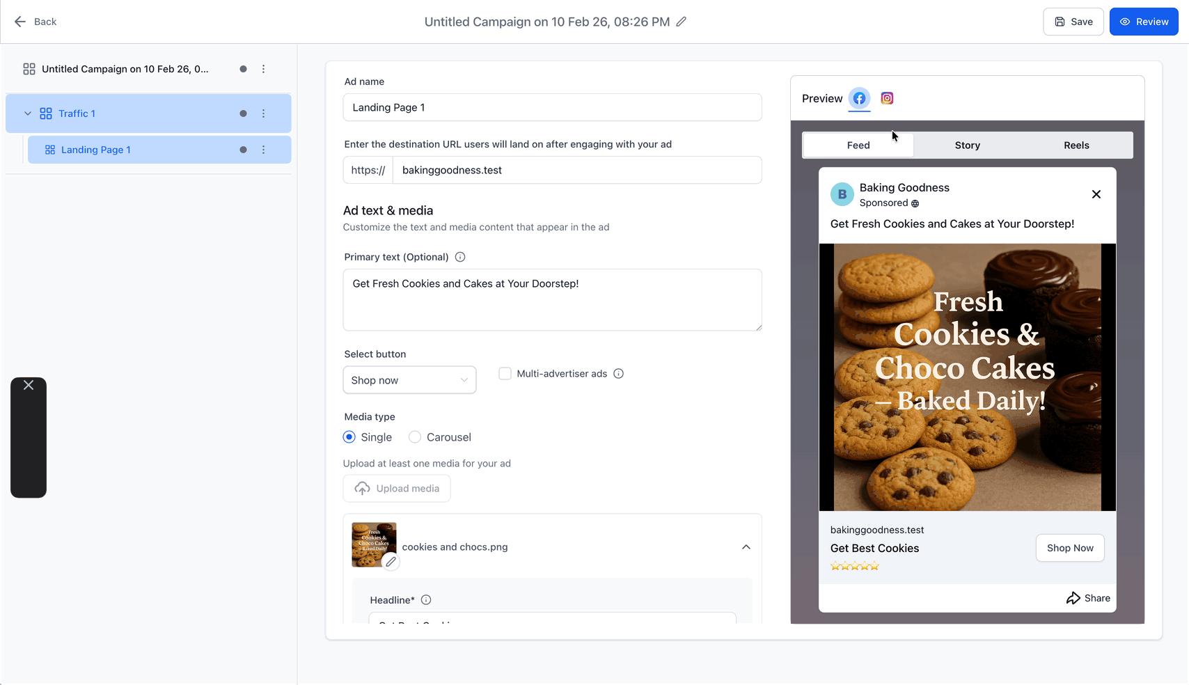 GIF revisione e pubblicazione campagna