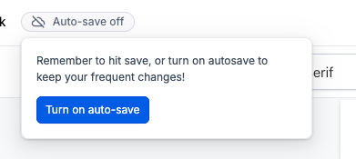 Toggle del Salvataggio Automatico nell'editor del blog