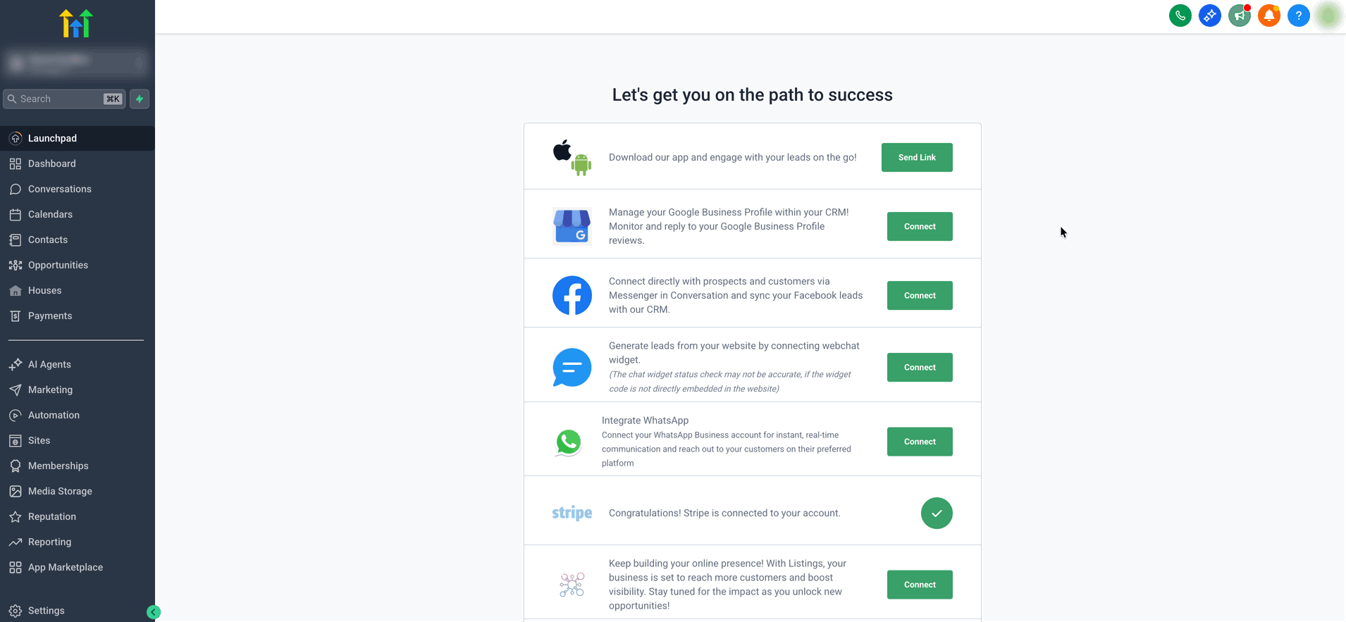 Animazione che mostra come accedere al supporto tramite il pulsante Help