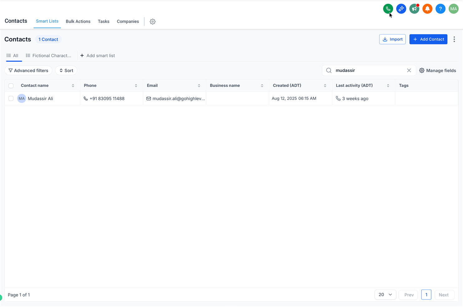 Dimostrazione del trascinamento e della memoria della posizione del dialer