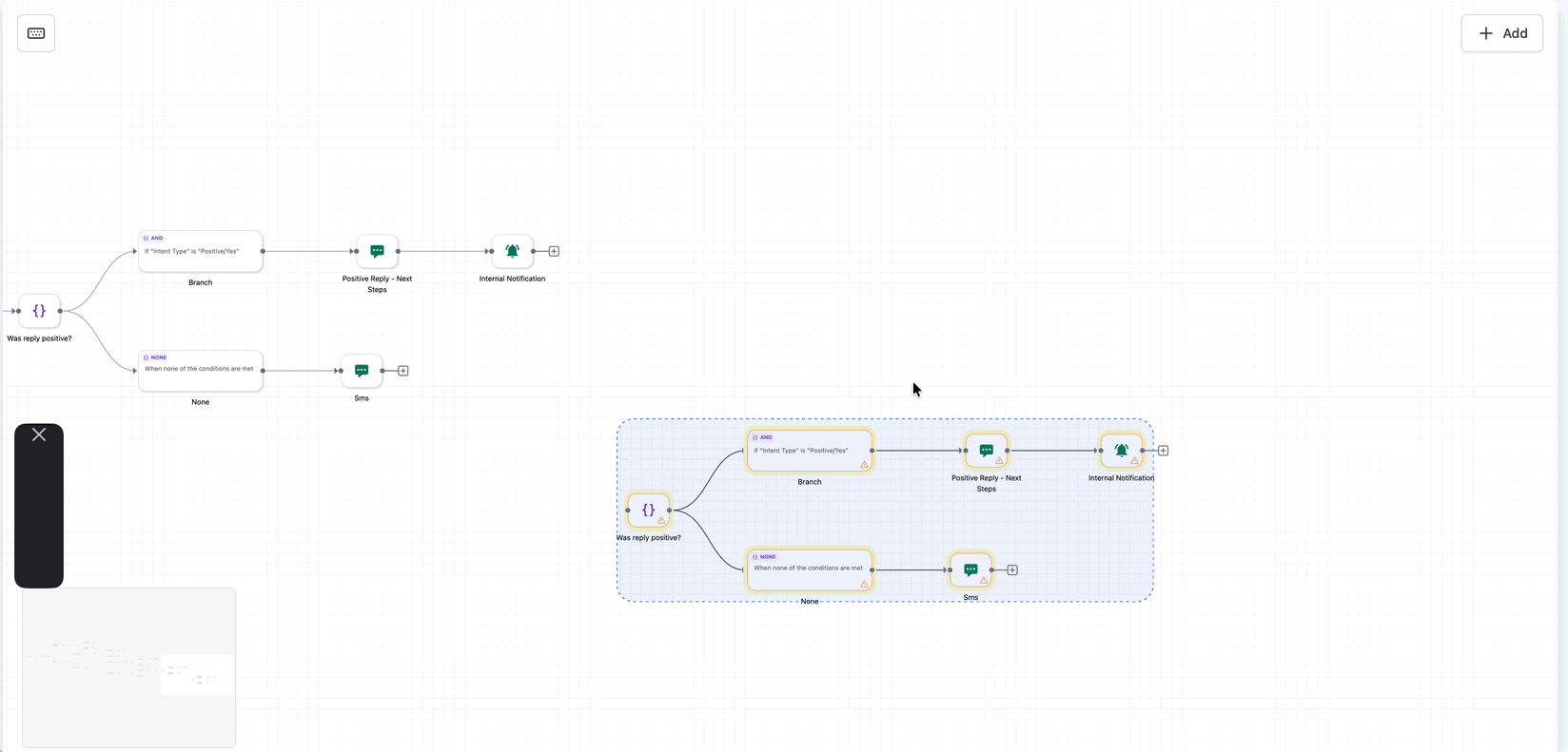 Eliminazione multipla di nodi selezionati nel Graph Builder