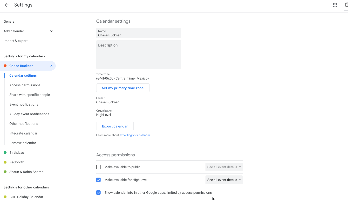 Animazione aggiunta persona con permessi di scrittura su Google Calendar